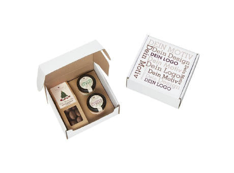Geschenkkarton mit 2 x Gourmet Gewürzen und 1 x Faltschachtel