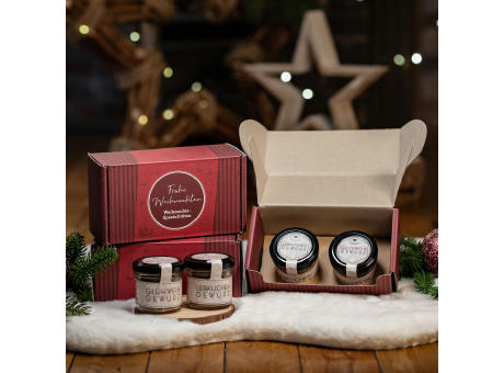 Geschenkkarton mit 2 Weihnachts-Spezialitäten im Glas