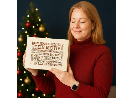 4 Premium Snacks in der Birkenholzbox - Weihnachts-Edition