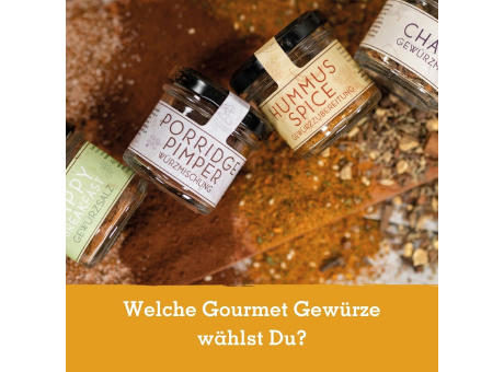 Geschenkkarton mit 2 Gourmet Gewürzen im Glas