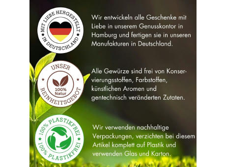 Geschenkkarton mit 2 Gourmet Gewürzen im Glas