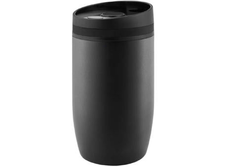 Metmaxx® Thermobecher "CremaOfficinaNero" schwarz/Ring schwarz