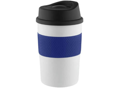 Metmaxx® Thermobecher "CremaCoffeeHouse" weiß/Ring blau