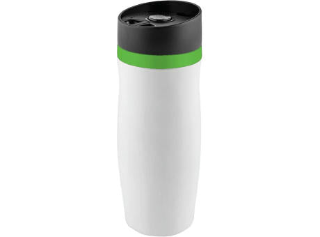 Metmaxx® Thermobecher "CremaExtensa" weiß/Ring grün