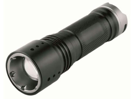 Metmaxx® LED MegaBeam Taschenlampe "PowerFocus5Watt" schwarz