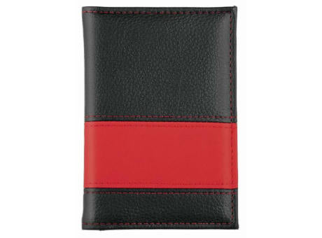CreativDesign® Ausweistasche "LookPlus" schwarz/rot