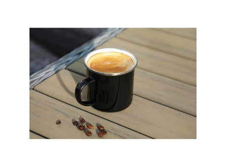 Emaille-Becher "Cozy", 300 ml, schwarz