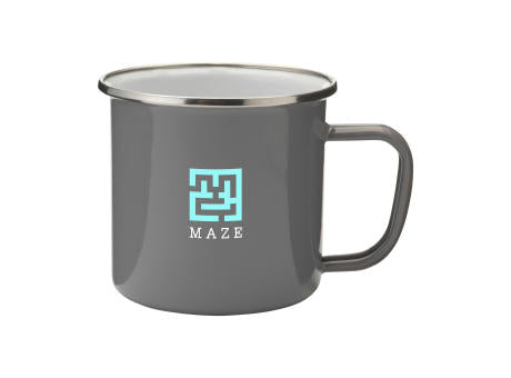 Retro Silver Emaille Tasse 350 ml