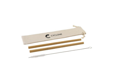 ECO Bamboe Straw Set Bambus-Strohhalme