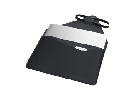 Recycled Felt & Apple Leather Laptop Sleeve 14"