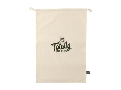Gift Pouch Naturel GRS Recycled Cotton (150 g/m²) L