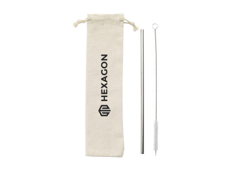Reusable 1 piece ECO Straw Set Strohalme aus Edelstahl