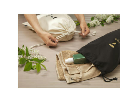 Gift Pouch Naturel GRS Recycled Cotton (150 g/m²) L