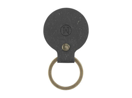 Recycled Leather Keyring Round Schlüsselanhänger