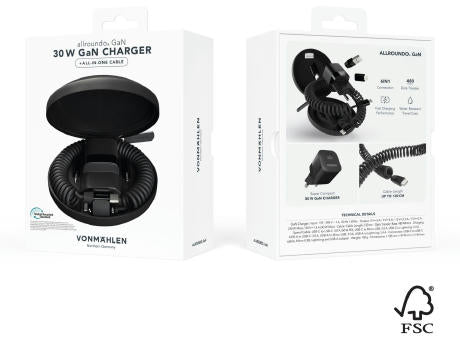 allroundo® GaN - Das 30-W-GaN-Ladegerät + All-in-One-Kabel