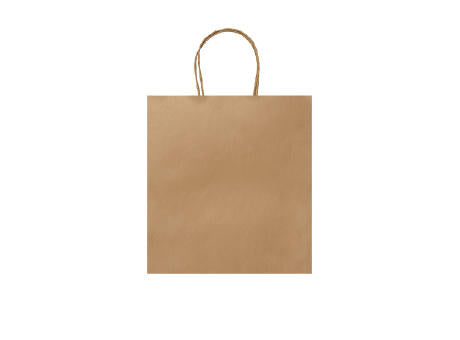 Papiertasche in Weiß und Naturfarbe, 220x230x90 mm