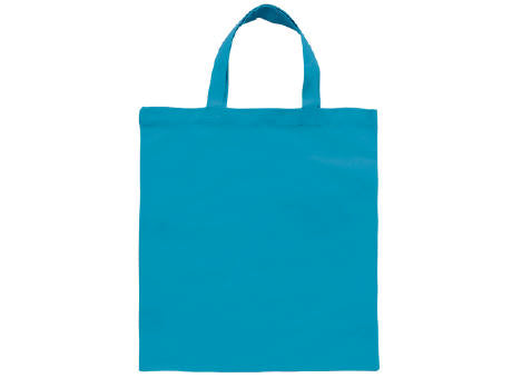 Baumwolltasche farbig mit kurzen Henkeln 136 gr/m2