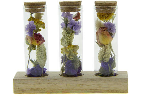 Dried Flowers - Trio tube & wood