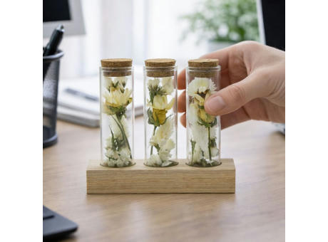 Dried Flowers - Trio tube & wood