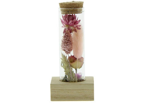 Dried Flowers - Single tube & wood