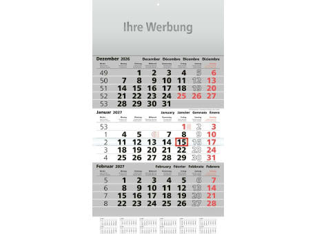 Dreimonatsplaner Assistent-plus grau