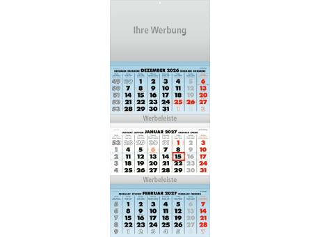 Dreimonatsplaner Business-trio blau