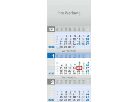 Dreimonatsplaner Design-trio blau