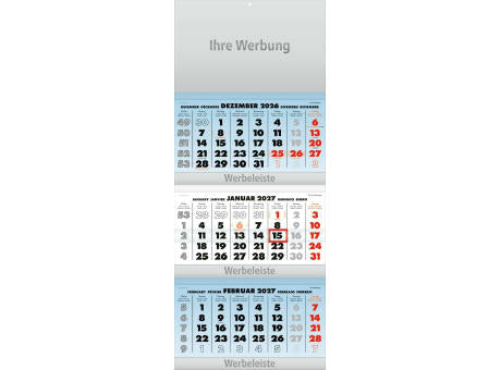 Dreimonatsplaner Business-trio-plus blau