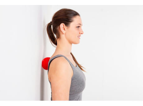 Massageball / Igelball mit rechteckiger Prägung, "Made in Germany"
