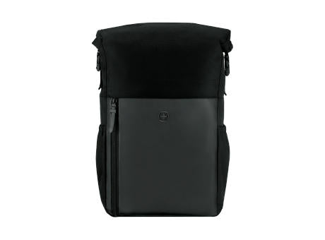 UrbanOne, UrbanOne Roll-Top Backpack, 15.6" Laptop Backpack,Black