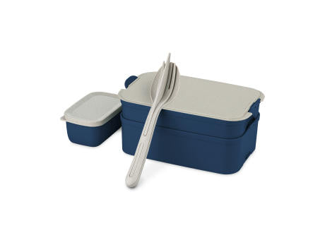 KOZIOL STAKK BENTOBOX READY Bentobox 2l+Liquidsafe Box+Besteckset
