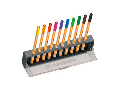 STABILO point 88 Click Set für 10 Fineliner
