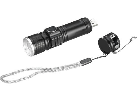 Lichtstarke Taschenlampe mit wiederaufladbarem Akku