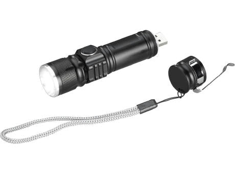 Lichtstarke Taschenlampe mit wiederaufladbarem Akku