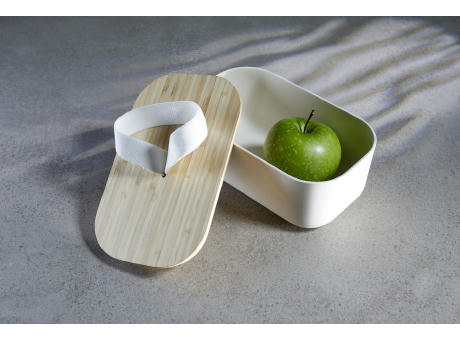 Ökologische Lunchbox aus recyclebarem PLA mit Bambusdeckel
