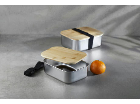 Lunchbox 1000 ml aus Edelstahl mit Bambus-Deckel