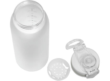 AQUA Stylische Tritantrinkflasche 900ml mit Trinkskala und Siebeinsatz