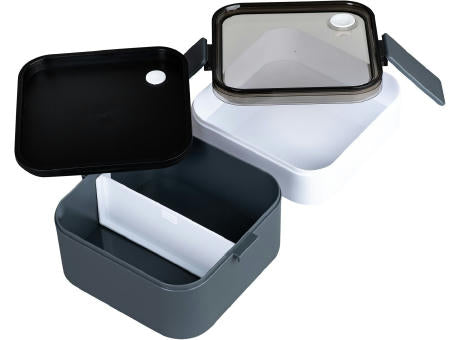 DUO Doppel- Lunchbox mit auslaufsicherem Deckel
