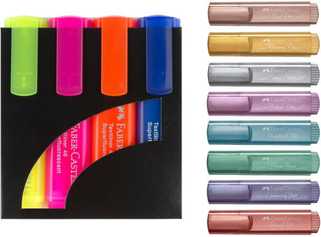 4er Set Textliner metallic