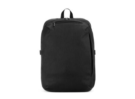 UDINE. Rucksack mit komplett öffnendem Fach aus recyceltem 300D Polyester, 16"