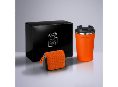 Everyday Set: Nordic-Thermobecher 350 ml & kabelloser Lautsprecher