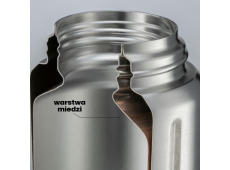 Scandic Edelstahl-Vakuumflasche mit Kupferschicht, 750 ml