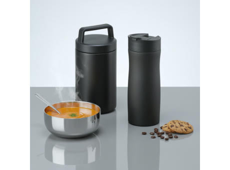 Porcelain Set: Thermobecher 630 ml und Speisebehälter 800 ml mit Porzellanbeschichtung