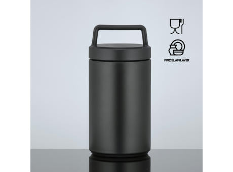 Porcelain Set: Thermobecher 630 ml und Speisebehälter 800 ml mit Porzellanbeschichtung