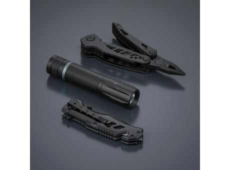 Multitool, Rettungsmesser & kleine Taschenlampe