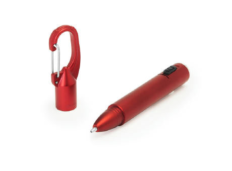 KUGELSCHREIBER/TASCHENLAMPE ARAYA S/BLAUE TINTE BLACK