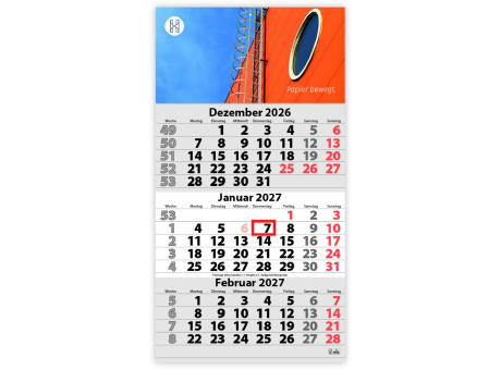 3-Monats DIN A3 Kalender "Trinus G"