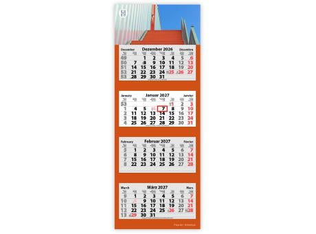 4-Monats Faltkalender "Quatrus-Deluxe Plus"