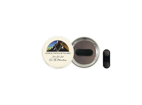 Metallbutton 56mm mit  Kleidermagnet extra stark