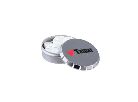Mini Klick-Klack Dose mit Logo Pfefferminz